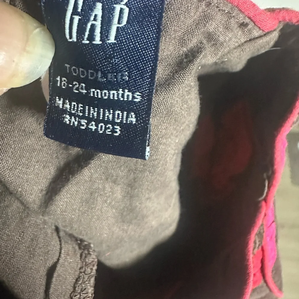 GAP Toddler Brown and Pink Dress Soft Corduroy 18-24 Months